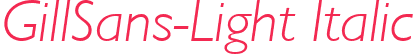 GillSans-Light Italic